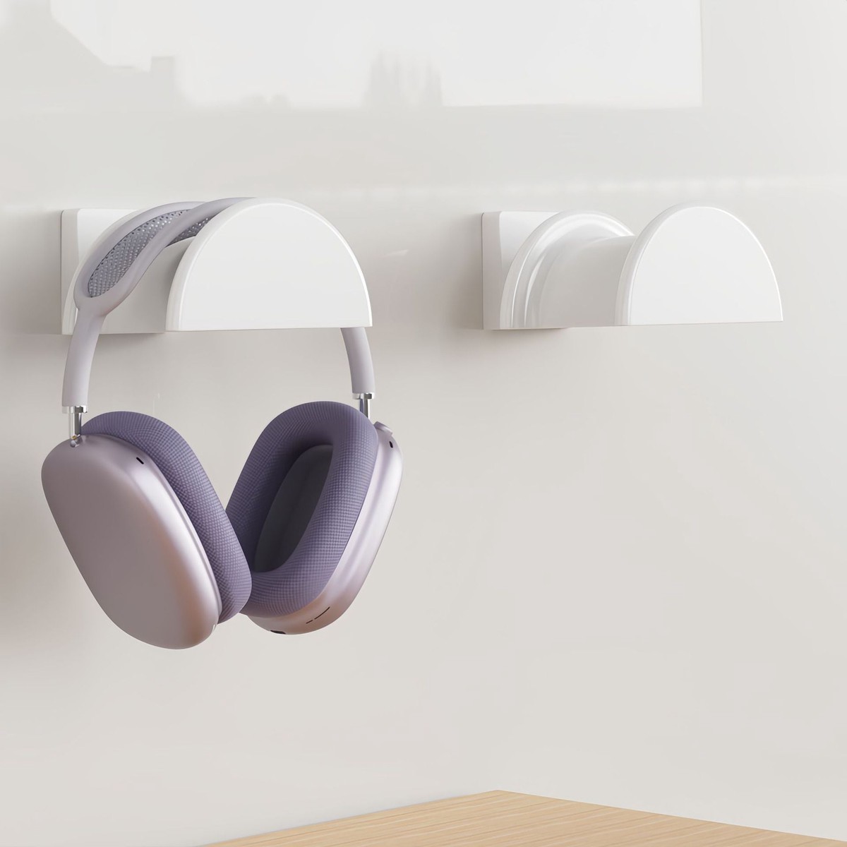 Adhesive Wall & Under Desk Headset Holder for Home