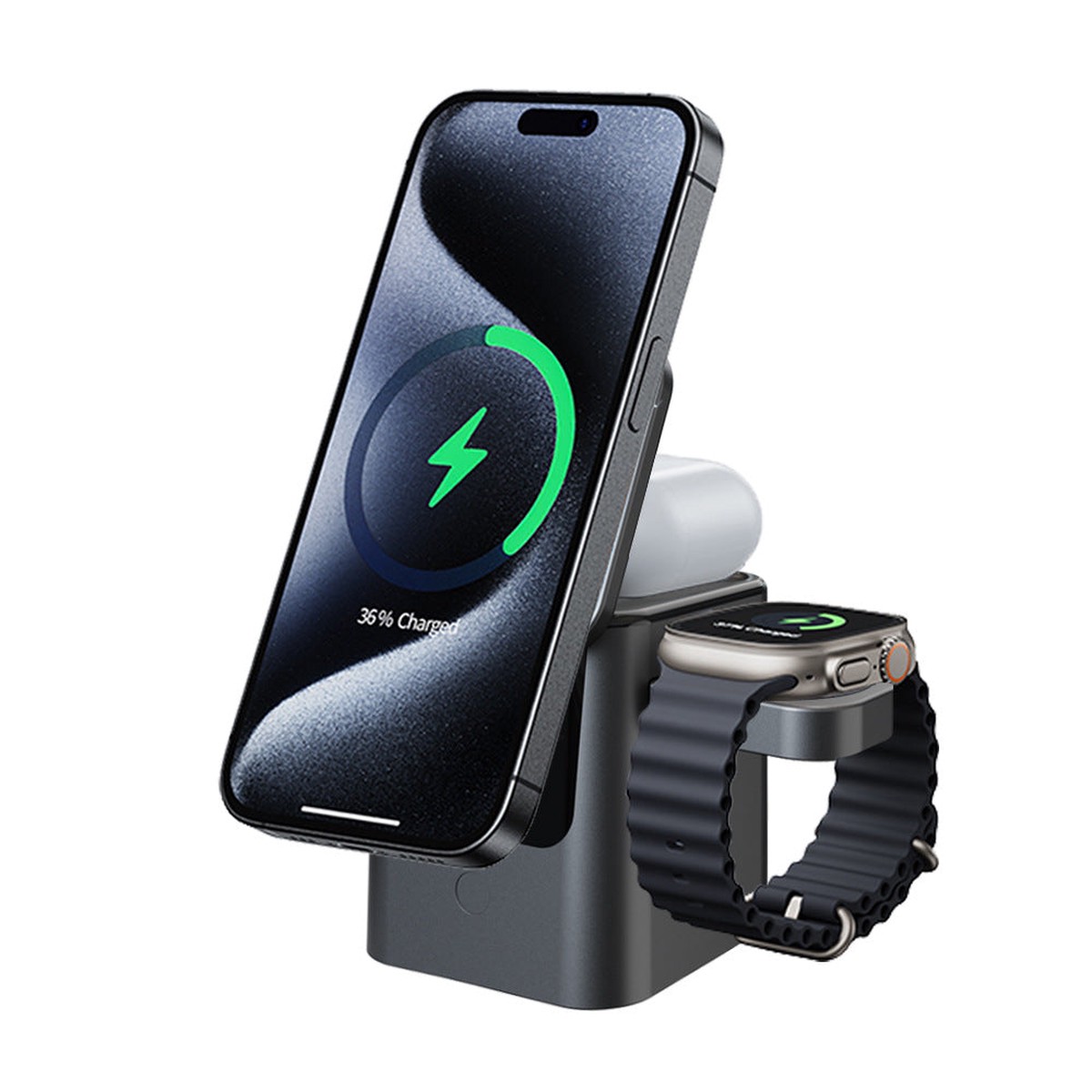 Electric Rotating 3-in-1 Magnetic Wireless Charging Stand