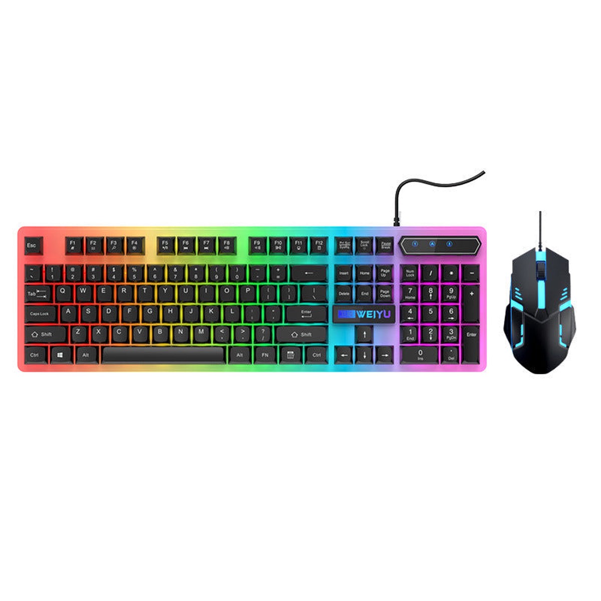 LED Backlit Mechanical Feel Keyboard and Mouse Gaming Set