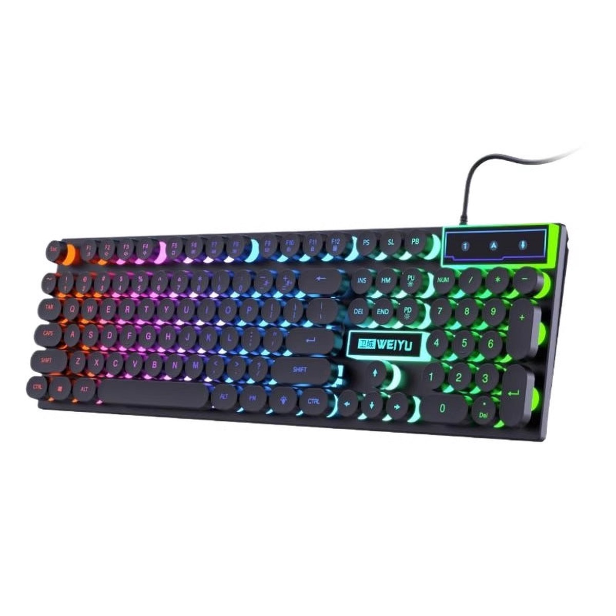 Retro Punk Keycap Wired Keyboard and Mouse Gaming Set