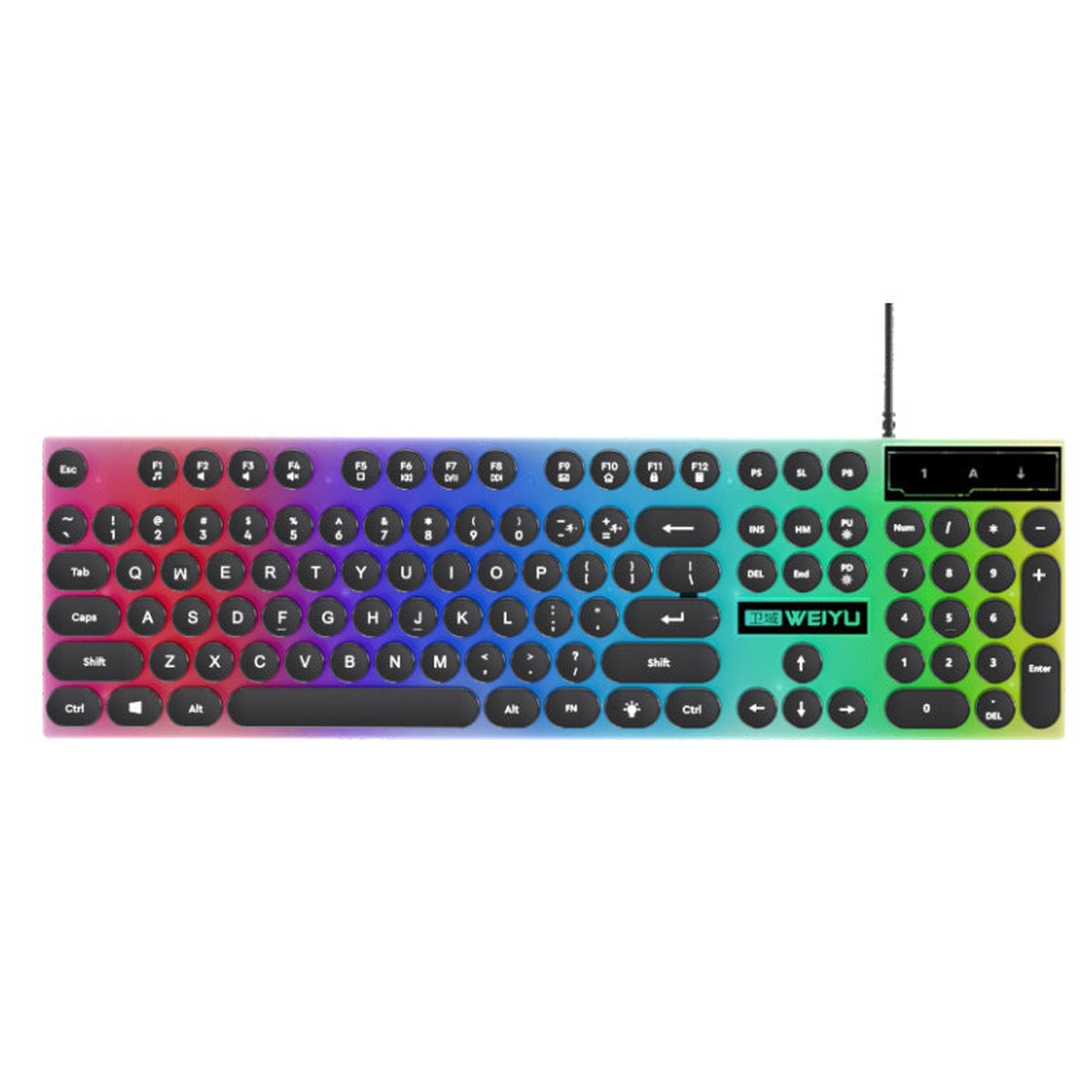 Retro Punk USB Wired Keyboard and Mouse Gaming Combo Set