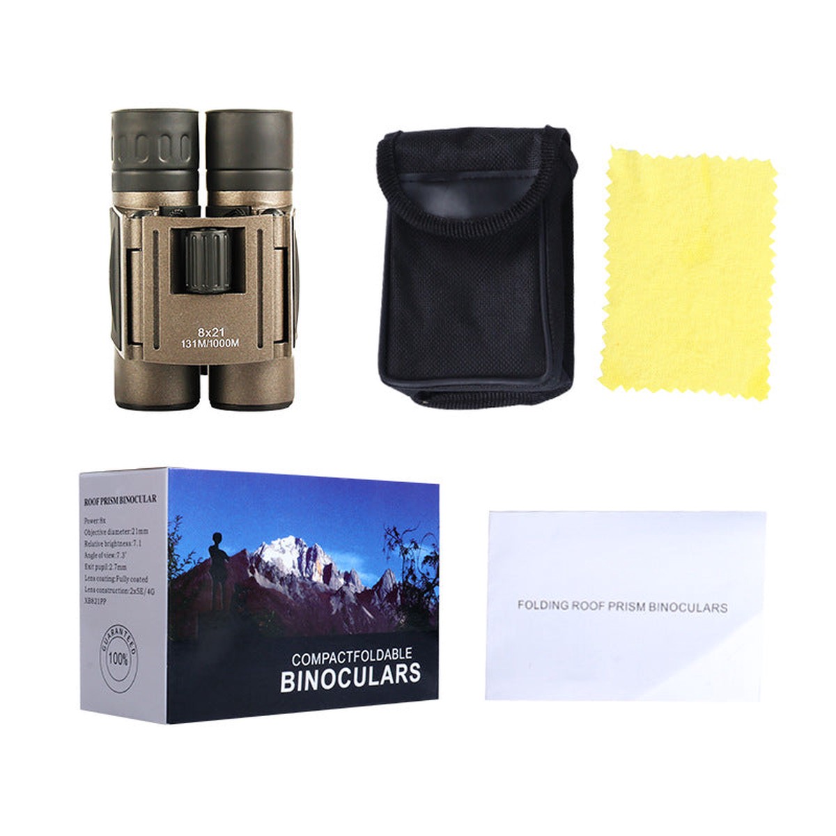 8×21 Compact HD Foldable Binoculars for Kids Outdoor Use