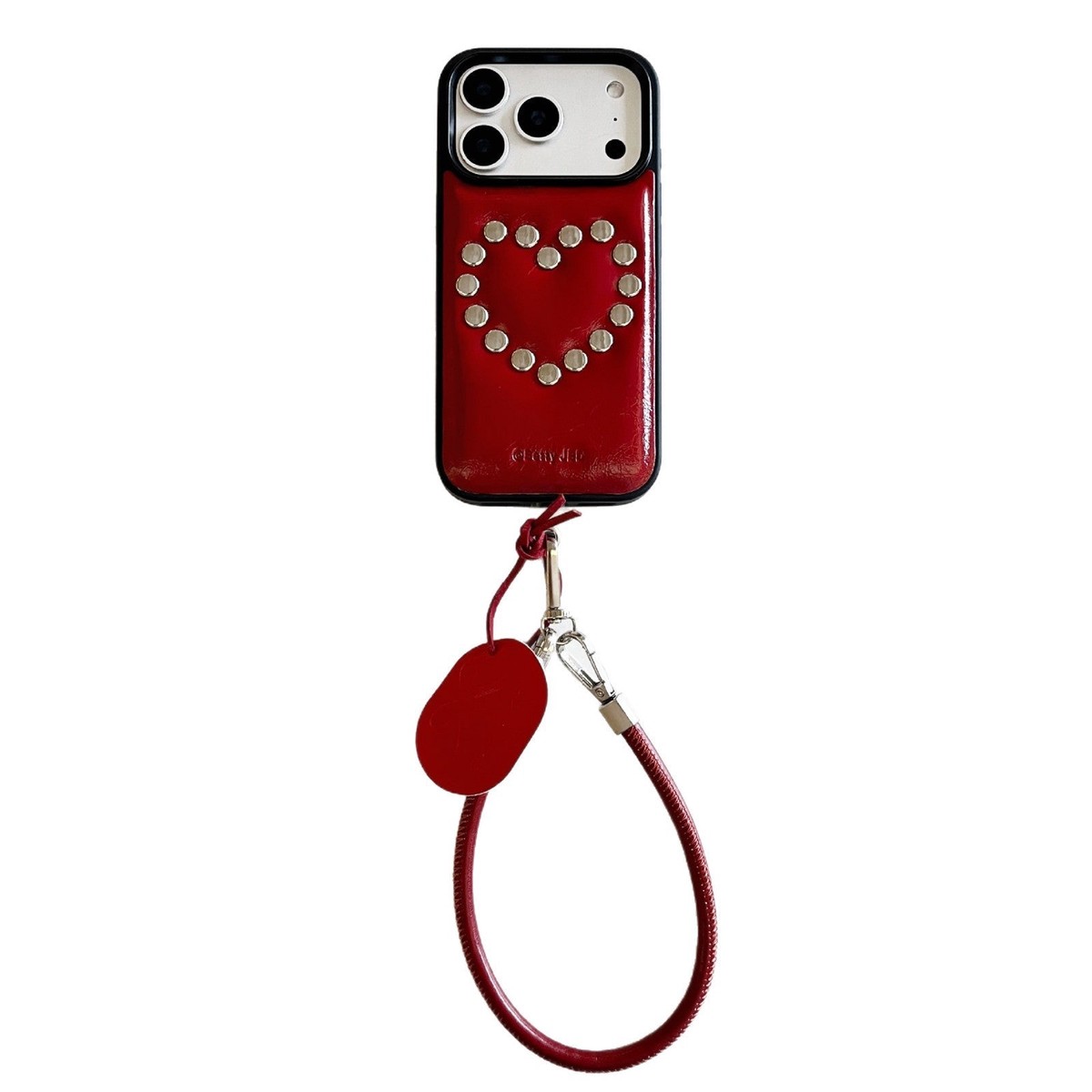 Leather Texture Rivet iPhone Case  Hard Shell Cover