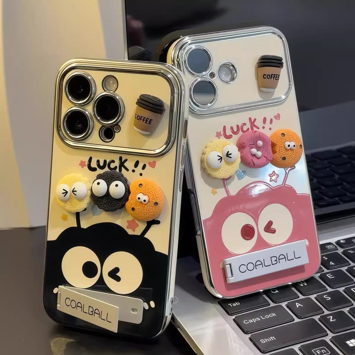 STOCK-Apple Coffee Coal Ball Phone Case 12 13 14 15 16 17 Pro