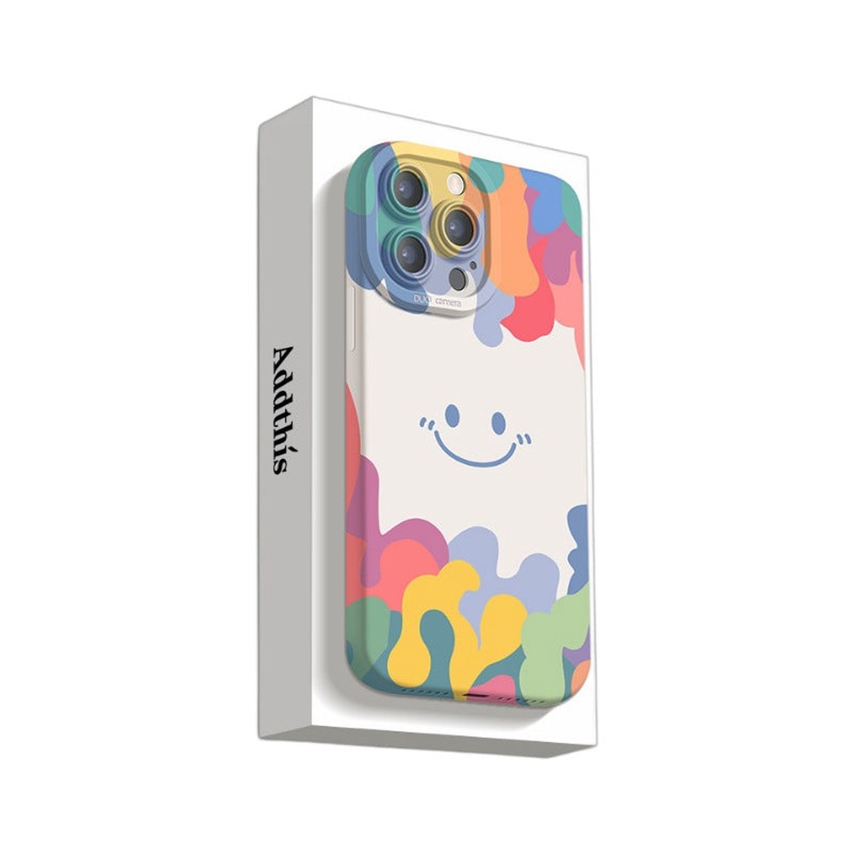STOCK-Cute Full-Screen Smiley Liquid Silicone Soft Case for