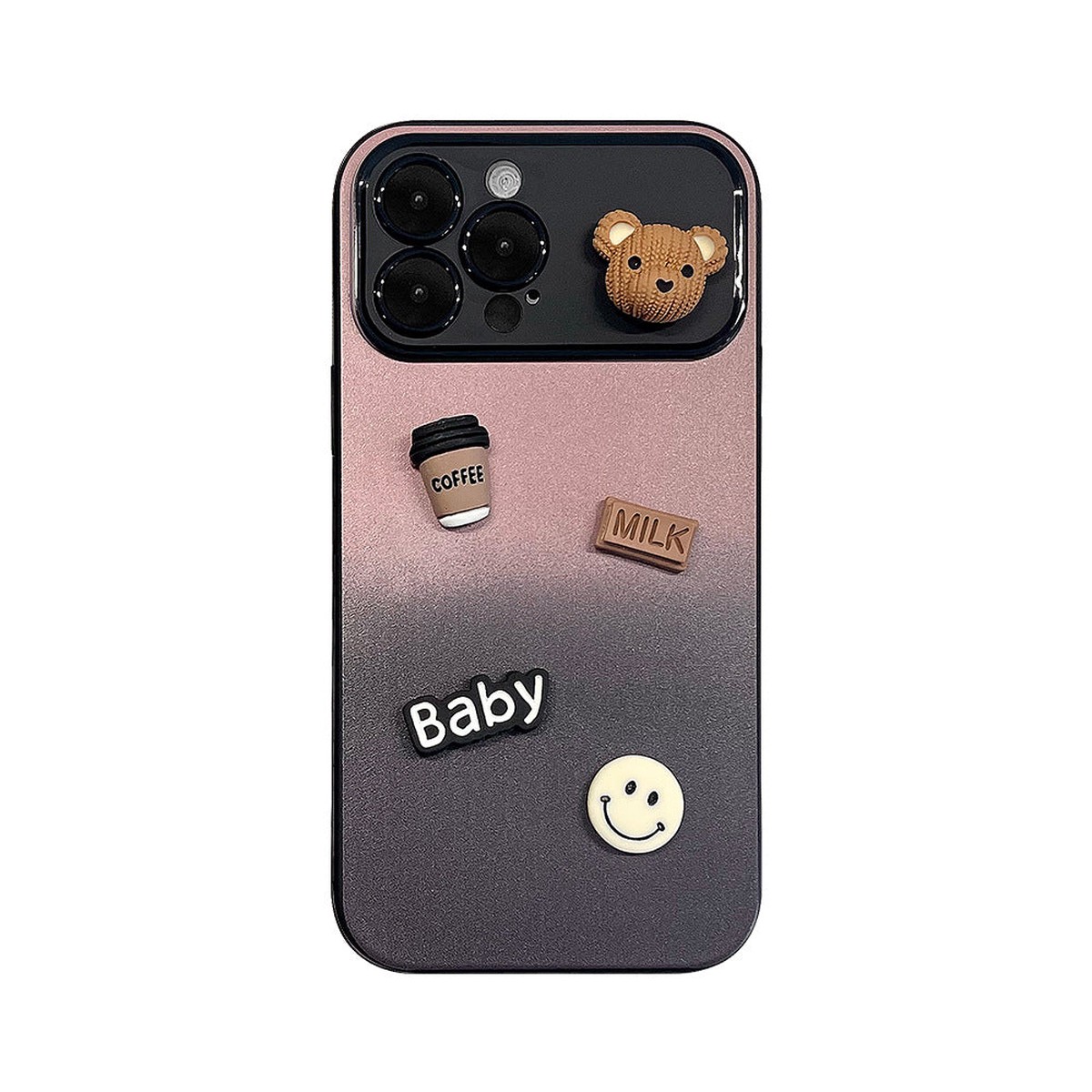 STOCK-Gradient Color-Block 3D Bear Case for iPhone 17 Pro Max