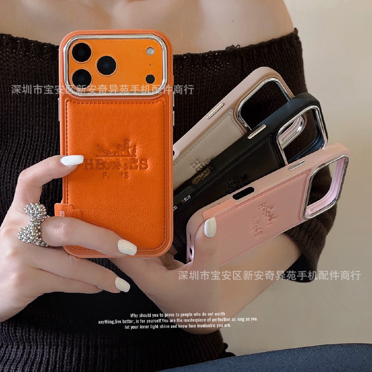 STOCK-Luxury Label Case for iPhone 17 Pro Max