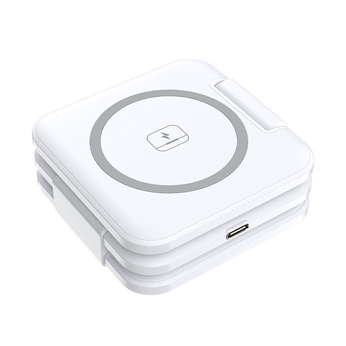 Premium Three-In-One Magnetic Wireless Charging Disc