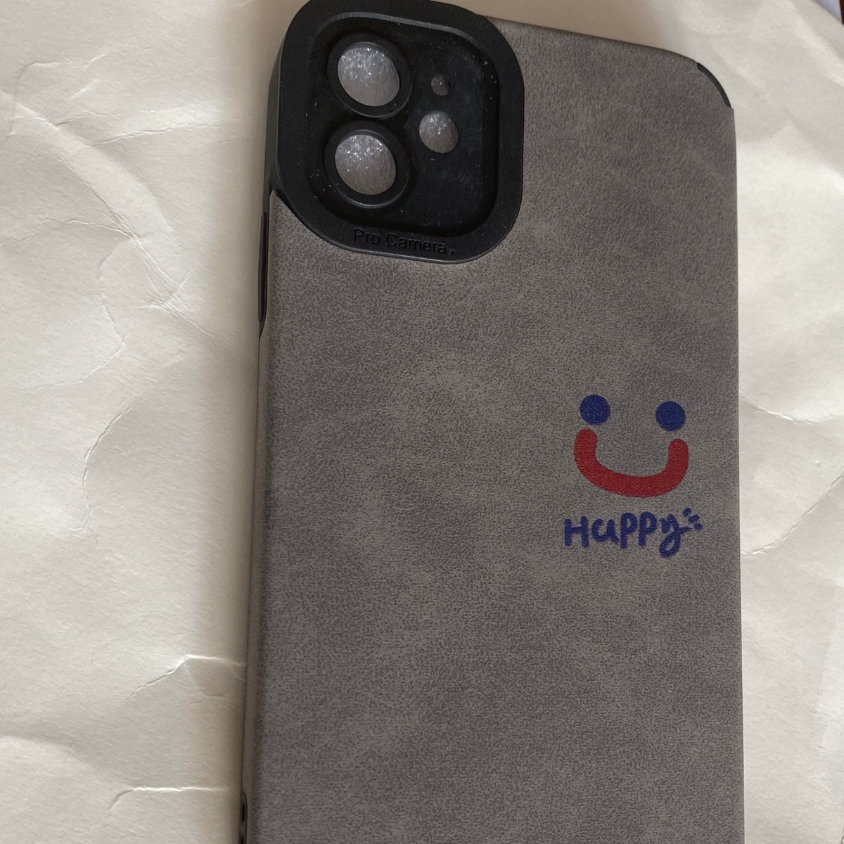 STOCK-Retro Smiley Suede Case for iPhone 16 Pro Max