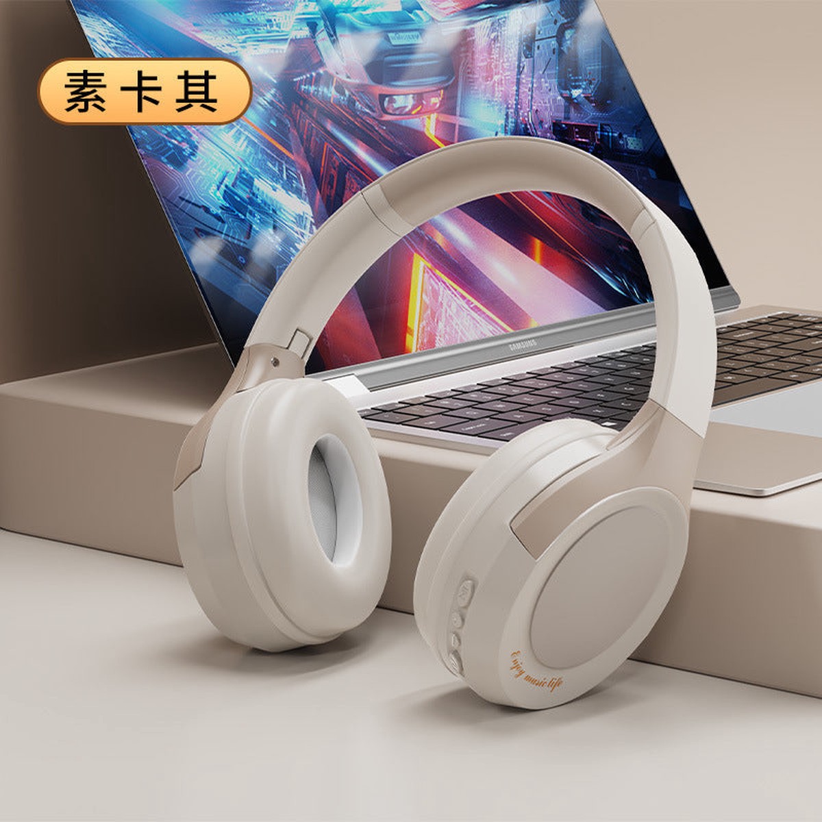 STOCK-T2 Foldable Wireless Bluetooth Headset  FM & Card