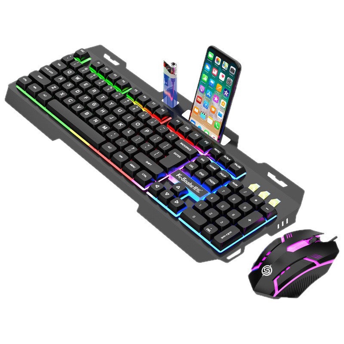 Viper KM520 Mechanical Feel Keyboard Mouse Set Luminous USB