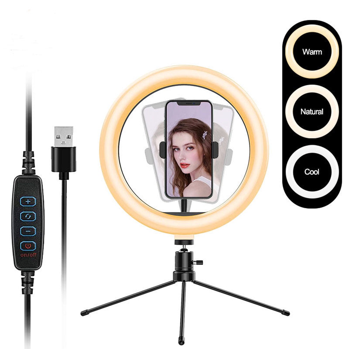 10″ Mobile Phone Ring Light for Selfies & Live Streaming