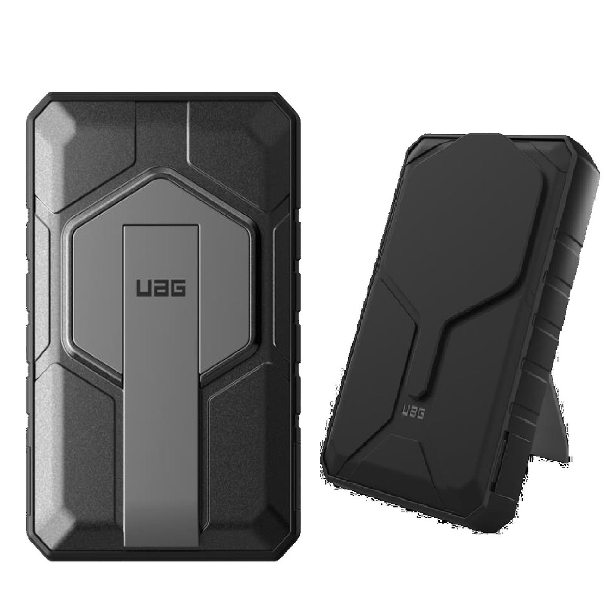 UAG Rugged Wireless Power Bank 10k mAh + Stand - Black/Grey (9B4411114030),20W USB-C, 10W Wireless, MagSafe compatible, 1 Year