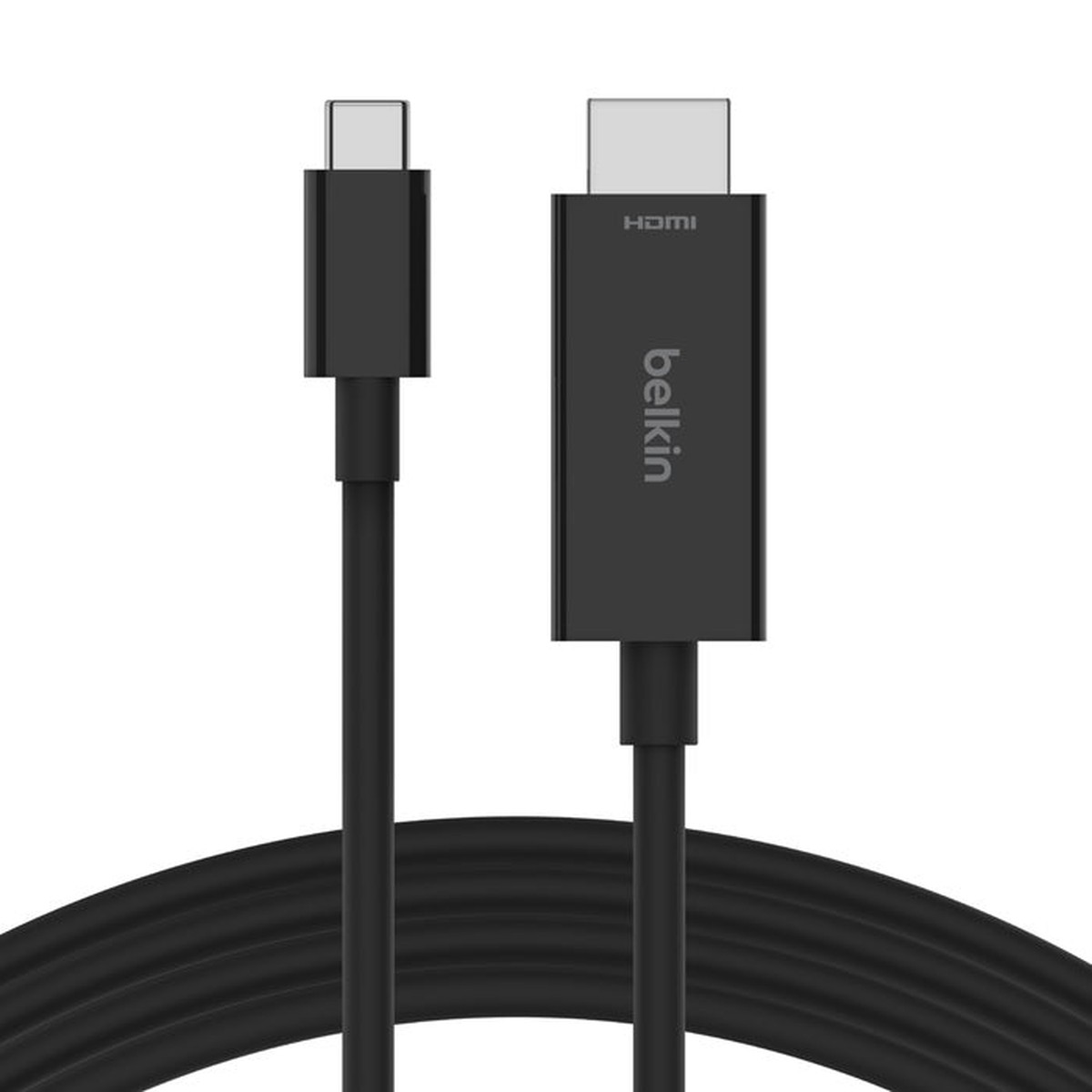 Belkin Connect USB-C to HDMI Cable (2M) - Black (AVC012bt2MBK), 8K at 60Hz and 4K at 120Khz, Supports (HDR10+), Plug and Play, 2