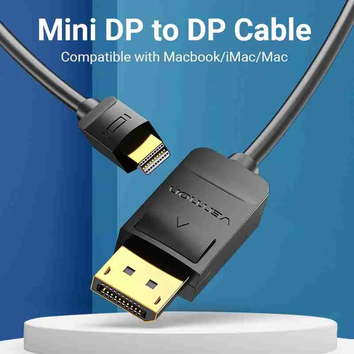 Vention HAABG Mini DisplayPort (Mini DP) to DisplayPort Cable 1.5M  High-Definition Video & Audio Cable for MacBook, Laptop & Monitor