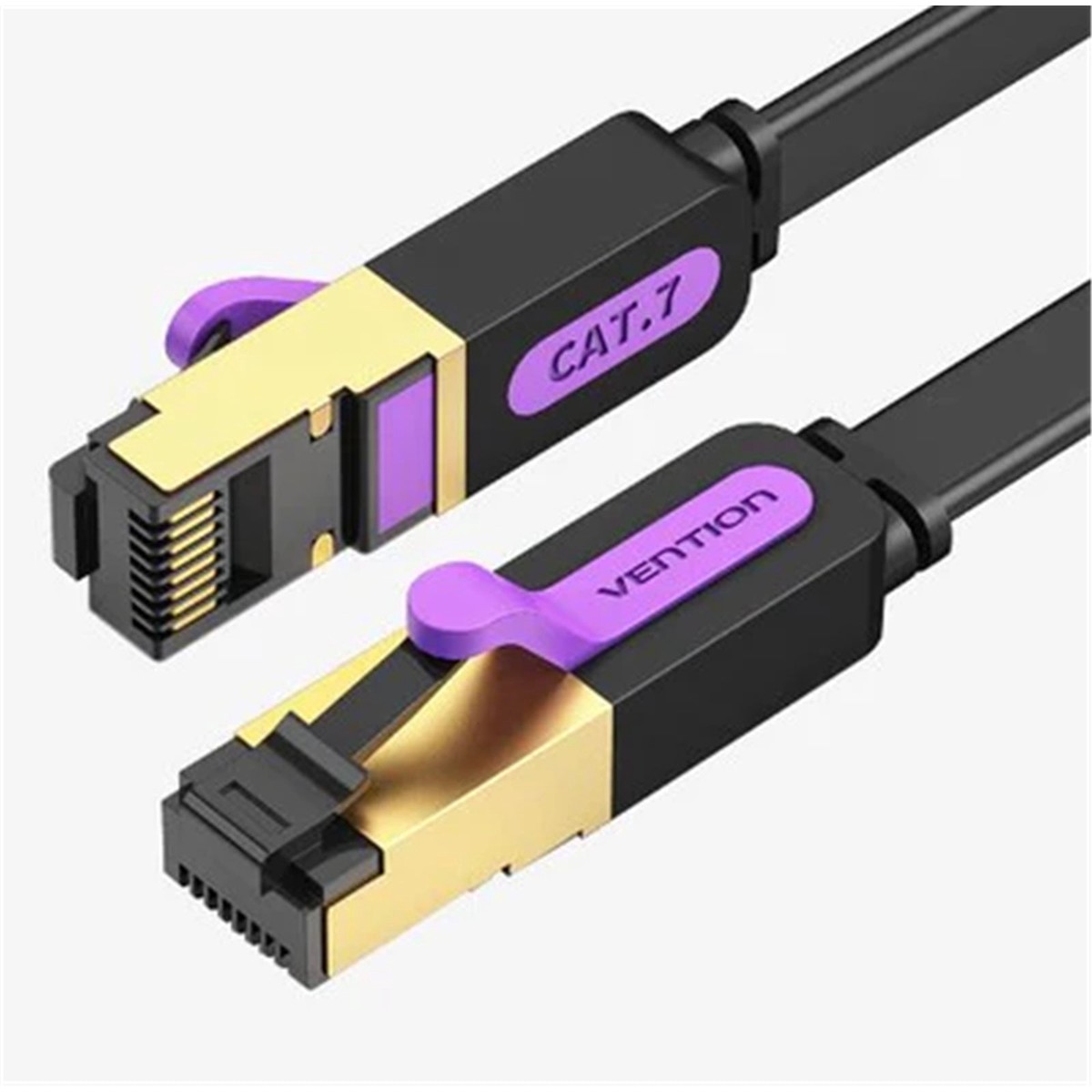Vention ICABH Flat Cat7 Patch Cable 2M  High-Speed Ethernet LAN Cable for Router, PC & Switch