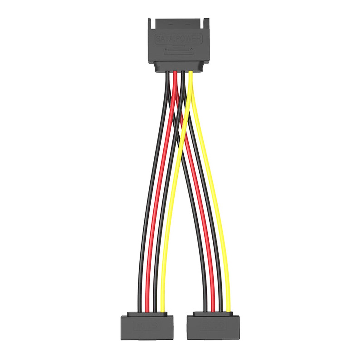 Vention SAT 15P Male to Female Power Splitter Cable 0.15 Meter Black  (KDBBB)