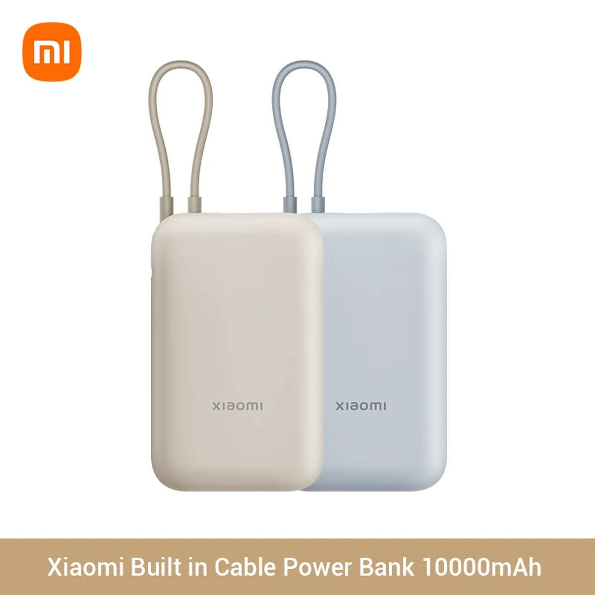 Xiaomi P15ZM 10000mAh Power Bank (Integrated Cable)  Compact and reliable power backup with built-in cable for fast and convenient device charging anytime
